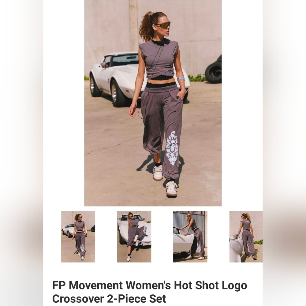 Women's Hot Shot Logo Crossover 2-Piece Set Size XS Dark Shadow